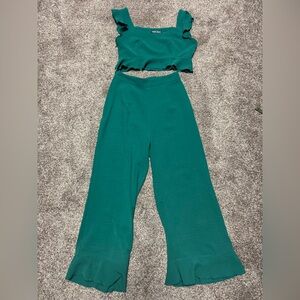 Shein Green Two-Piece Outfit - Size XS